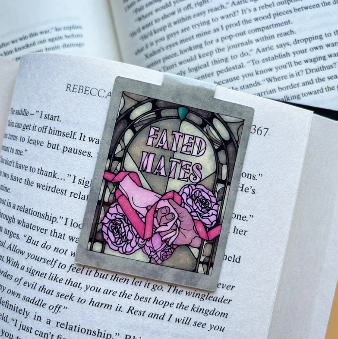 Fated Mates - Stained Glass Book Tropes Magnetic Bookmark