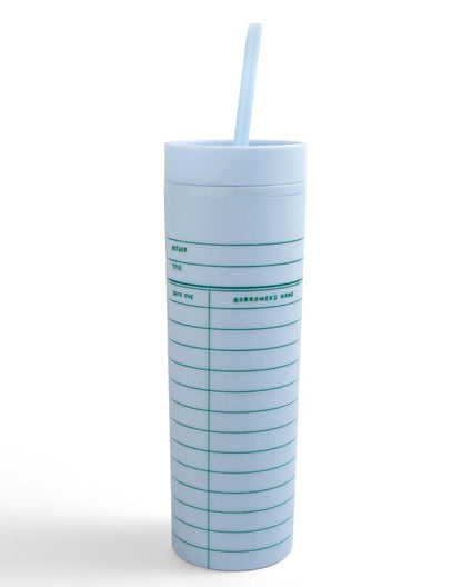 Library Card Tumbler - Sky Blue