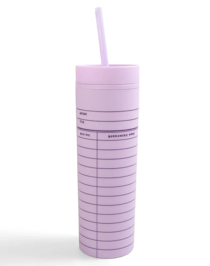 Library Card Tumbler - Lilac