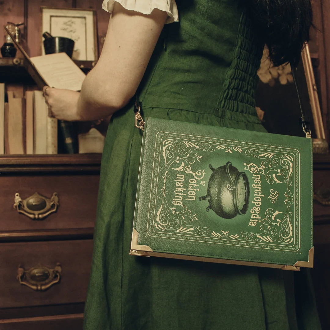 The Encyclopedia of Potion Making Book Convertible Bag (Clutch & Cross Body Bag)