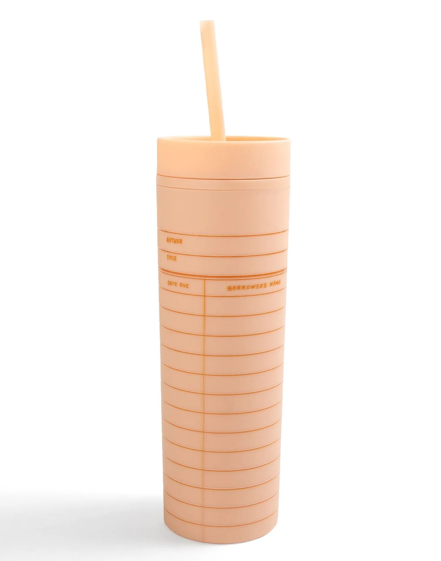 Library Card Tumbler - Peach