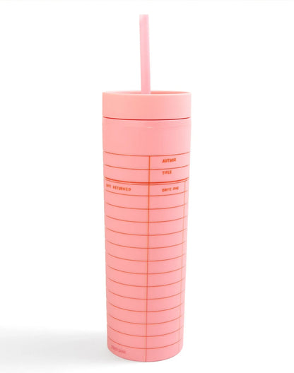 Library Card Tumbler - Pink