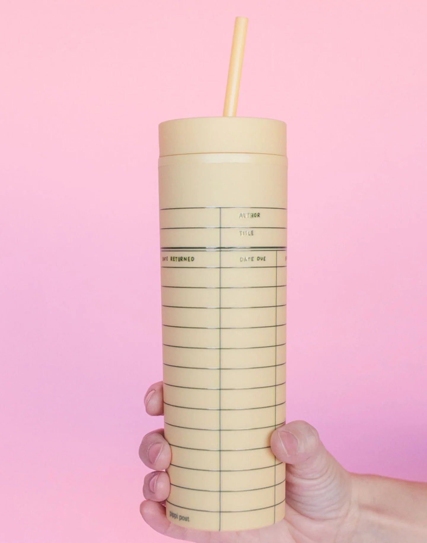 Library Card Tumbler - Yellow