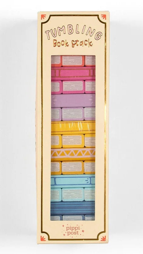 Tumbling Book Stack - Wooden Block Stacking & Balance Game