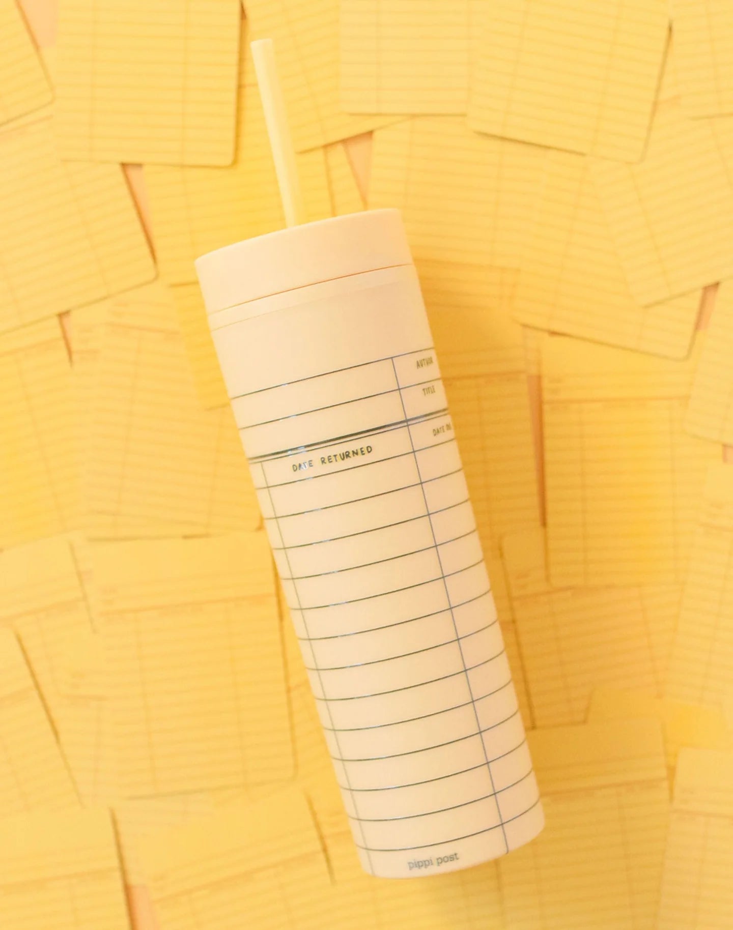 Library Card Tumbler - Yellow