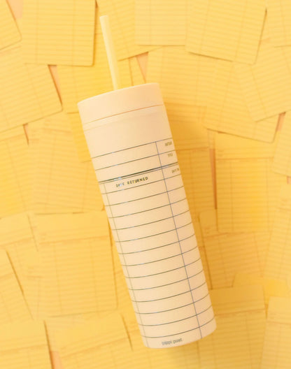 Library Card Tumbler - Yellow