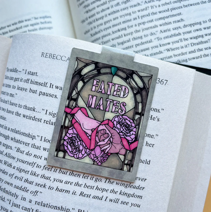 Fated Mates - Stained Glass Book Tropes Magnetic Bookmark
