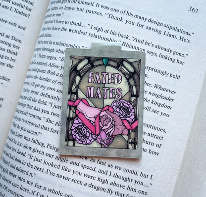 Fated Mates - Stained Glass Book Tropes Magnetic Bookmark