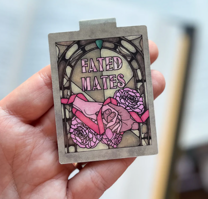 Fated Mates - Stained Glass Book Tropes Magnetic Bookmark
