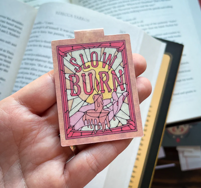 Slow Burn - Stained Glass Book Tropes Magnetic Bookmark