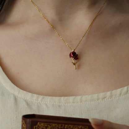 Beauty and the Beast - Gold Pendant Necklace