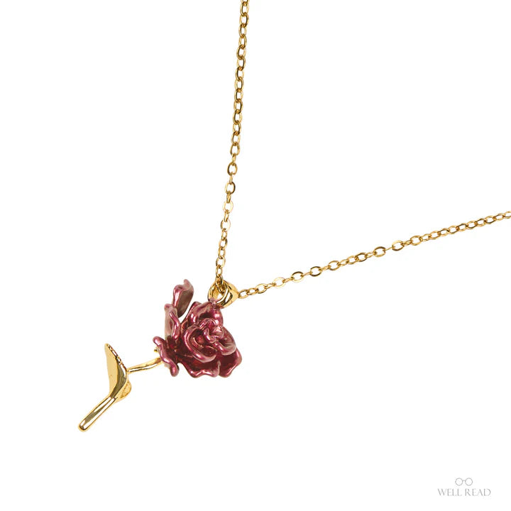 Beauty and the Beast - Gold Pendant Necklace