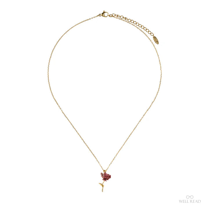 Beauty and the Beast - Gold Pendant Necklace