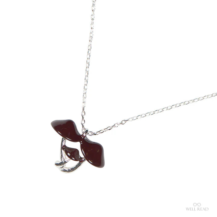 Secrets of the Forest Floor Mushroom - Silver Pendant Necklace