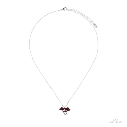 Secrets of the Forest Floor Mushroom - Silver Pendant Necklace