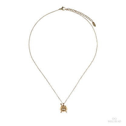 The Encyclopedia of Potion Making Cauldron - Gold Pendant Necklace