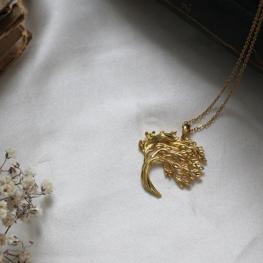Wuthering Heights - Gold Pendant Necklace