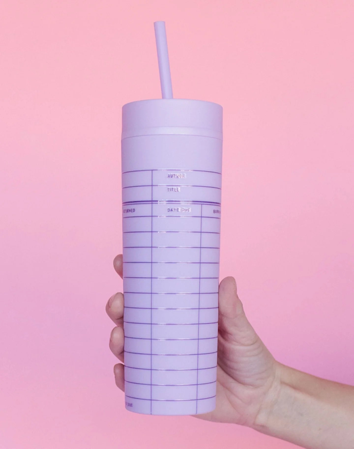 Library Card Tumbler - Lilac