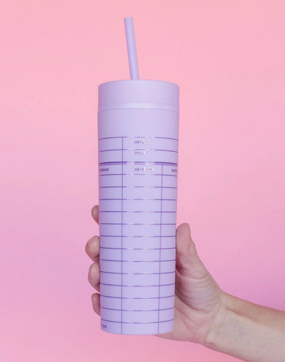 Library Card Tumbler - Lilac