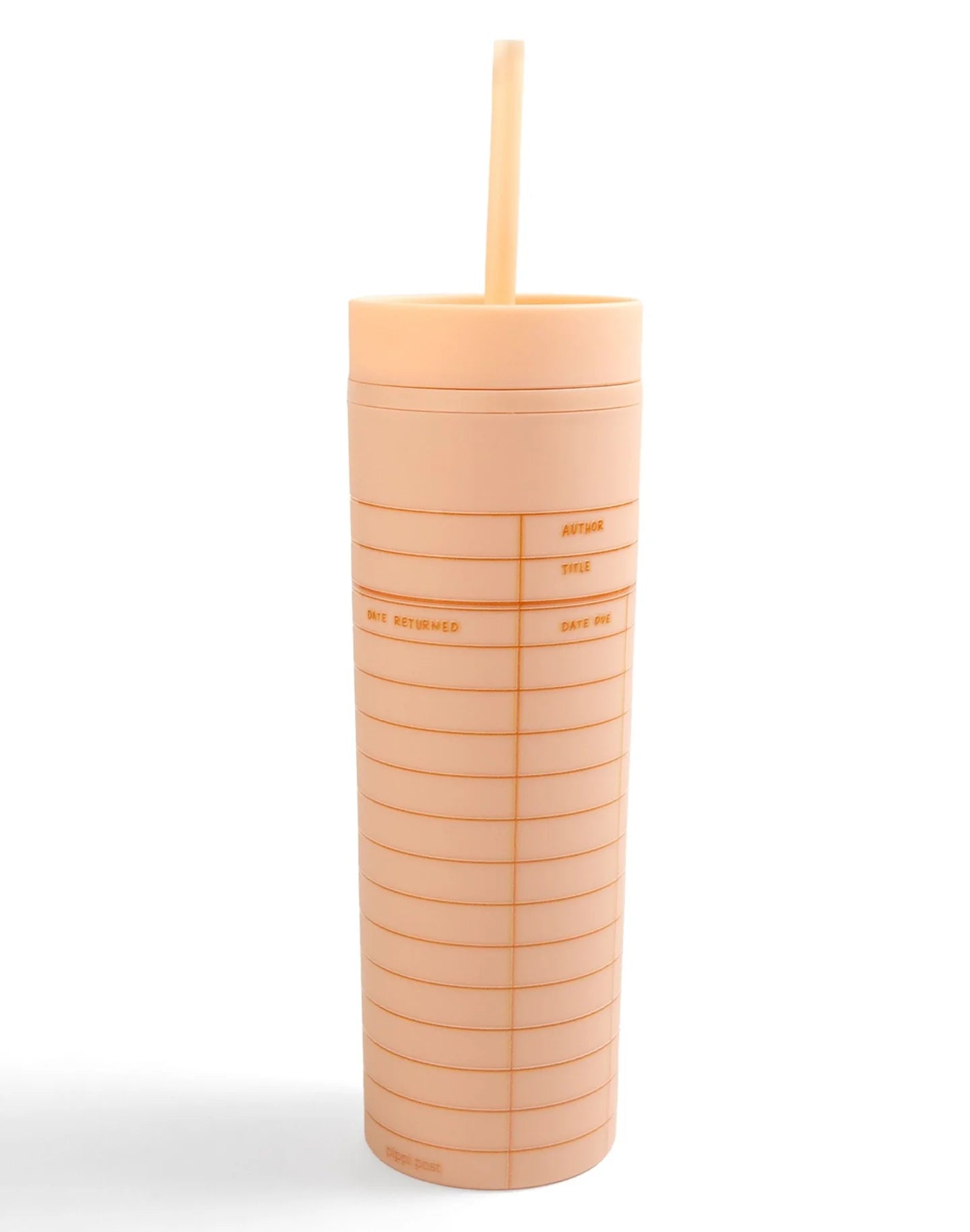 Library Card Tumbler - Peach