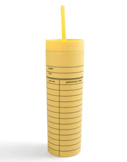 Library Card Tumbler - Yellow