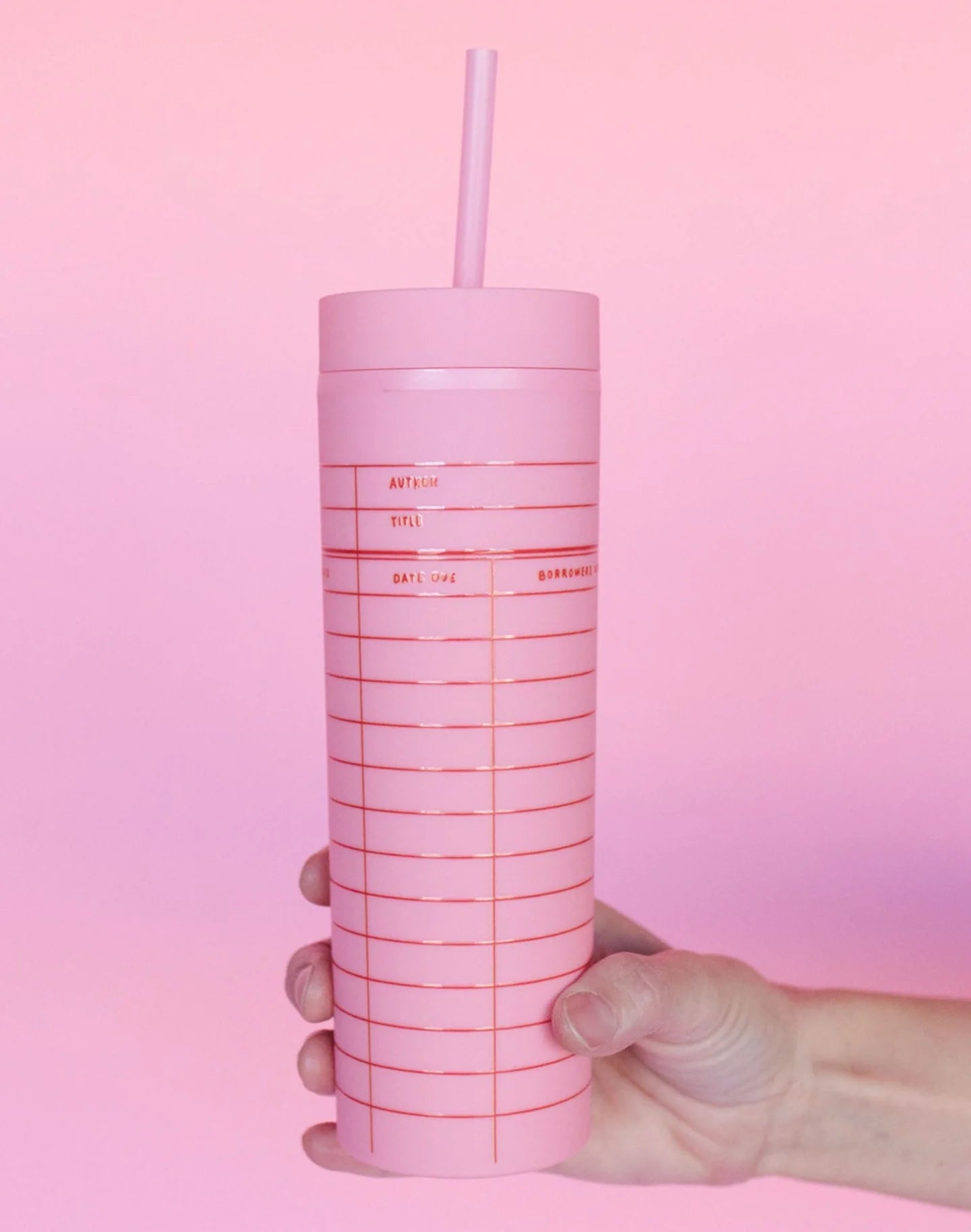 Library Card Tumbler - Pink
