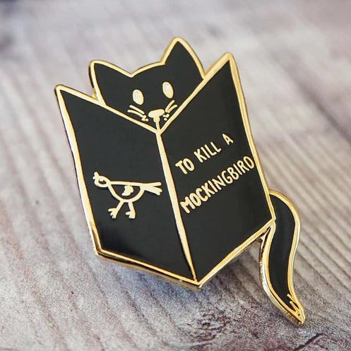 To Kill A Mocking Bird - Reading Kitty - Enamel Pin