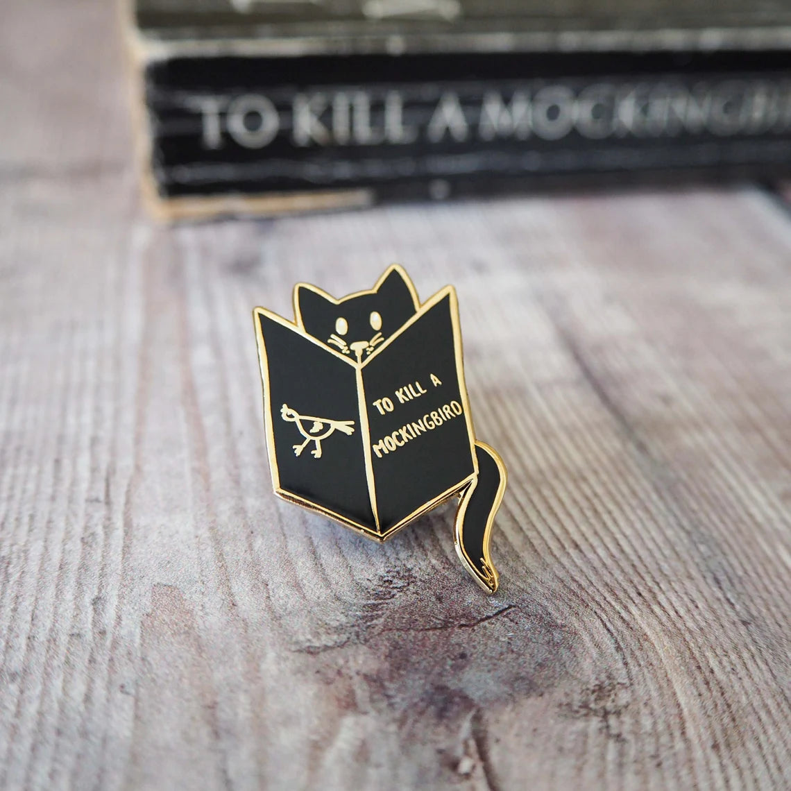 To Kill A Mocking Bird - Reading Kitty - Enamel Pin