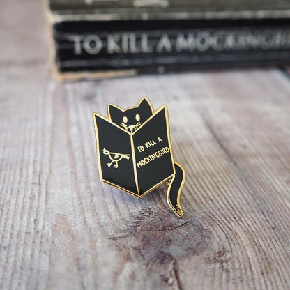To Kill A Mocking Bird - Reading Kitty - Enamel Pin